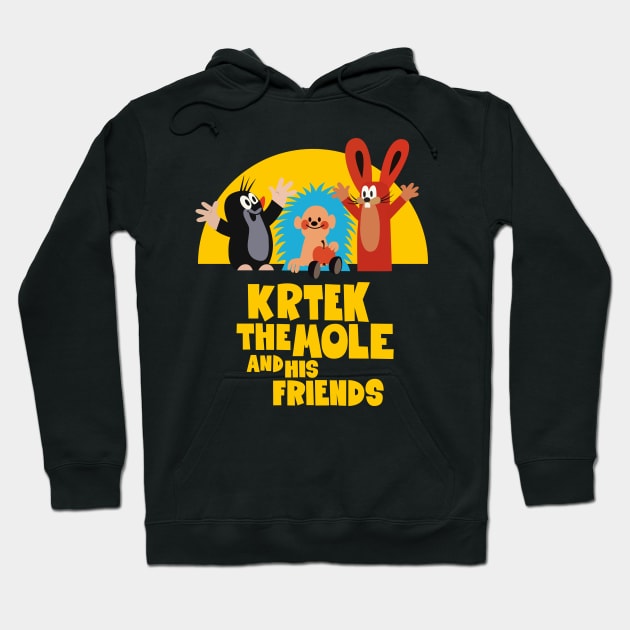 Krtek's Nostalgic Adventures: A Timeless Children's Classic Hoodie by Boogosh